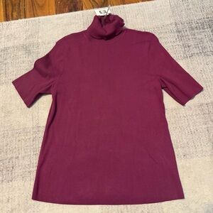 Anne Klein Chianti Turtleneck Knit Top Large NWT‎